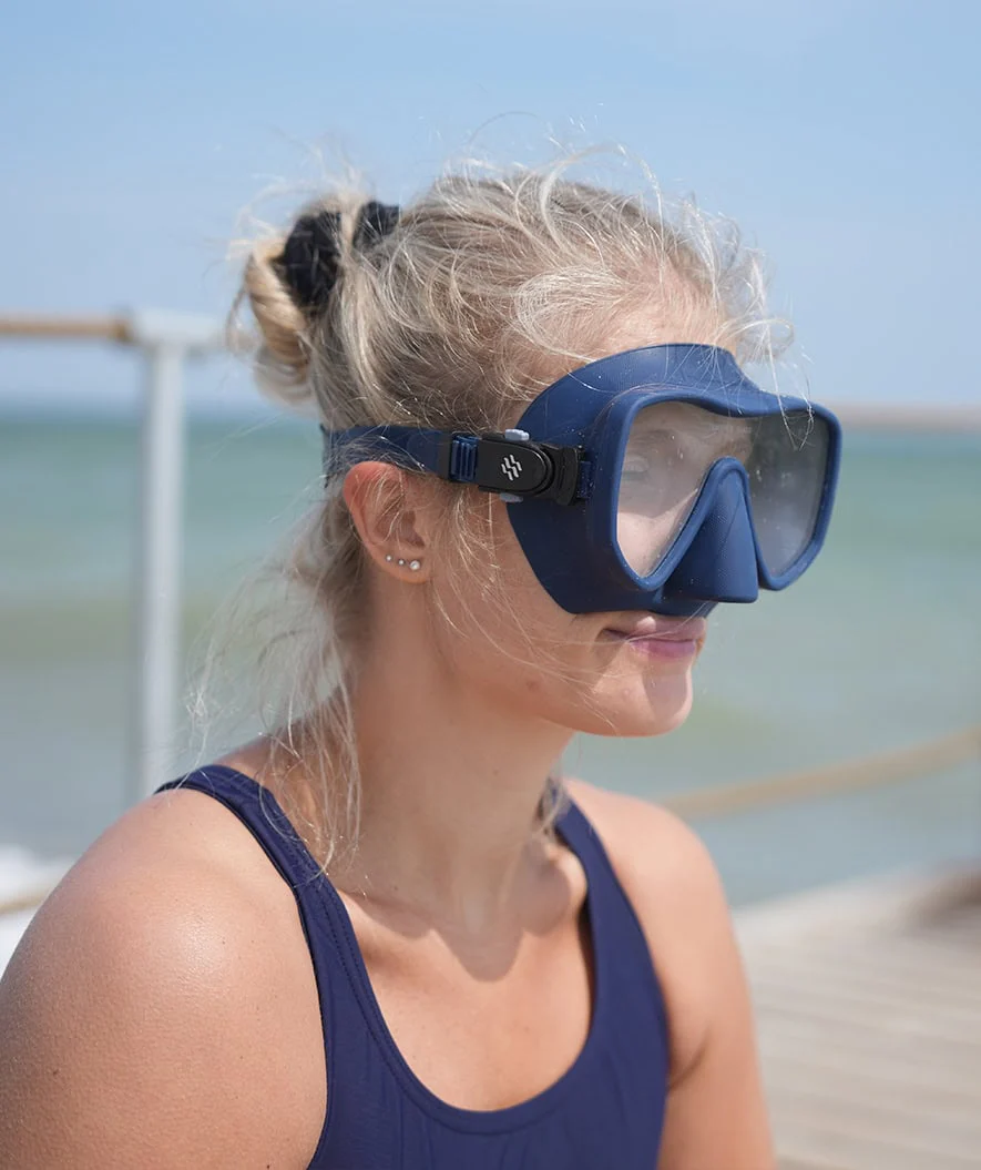 Watery dykkermaske til voksne (fra 15 år) - Coast - Mørkeblå