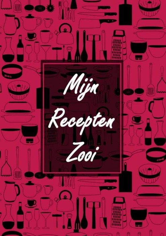 Recepten Invulboek - A5 - 106 Pagina's - Zwart/Wit - Mijn Recepten Zooi