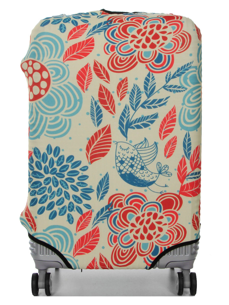 Housse de valise Periea Red and Blue Leaves M