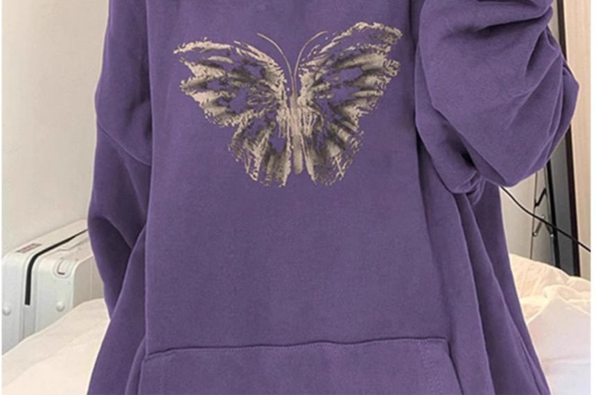 Iduna - Losse hoodie met vlinderprint
