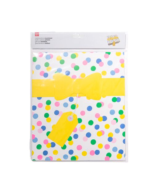 boîte cadeau à pois 24x18x9 pliante