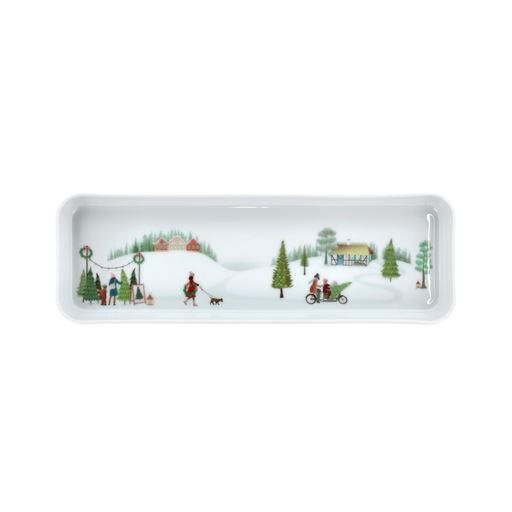 Pillivuyt Vinter Rektangulært Fad, Vintereventyr, 36x12 cm