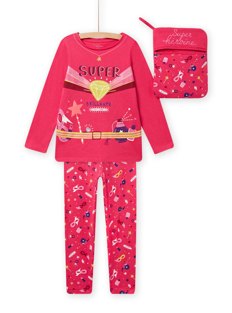 Ensemble pyjama grenadine super-héroïne enfant fille