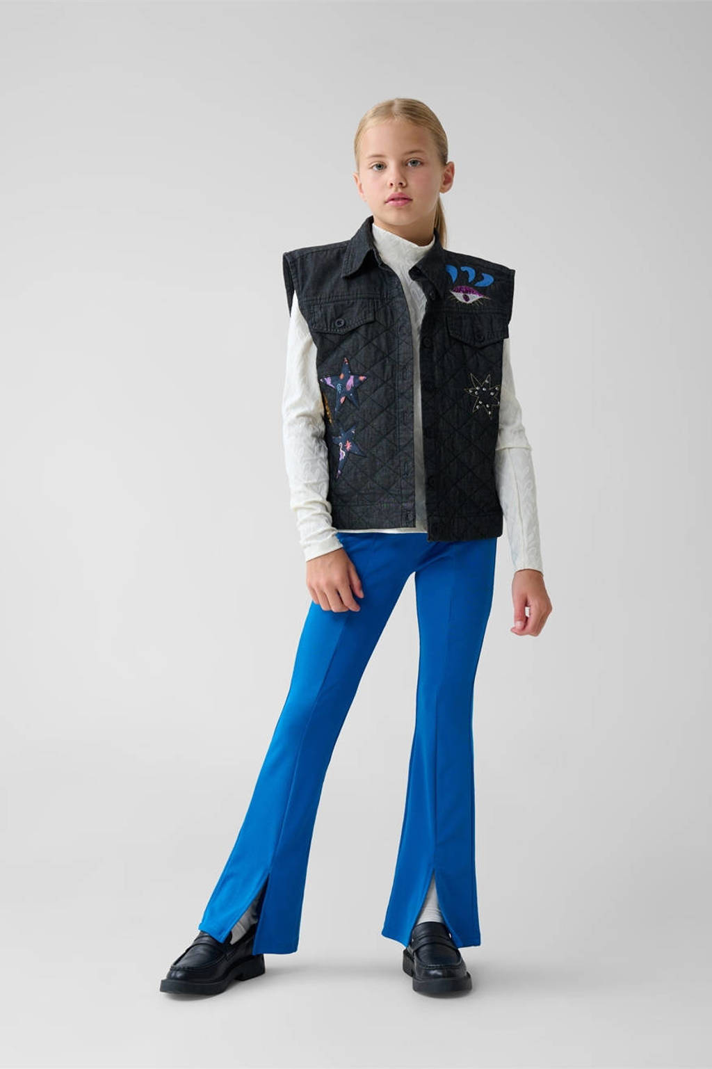 Shoeby flared broek blauw