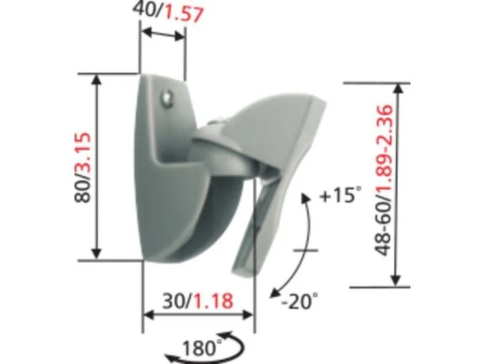 Vogel's VLB-500 Silver (la paire) Supports pour enceintes