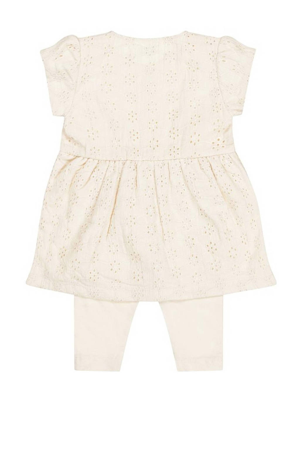 Dirkje baby jurk + legging 2 pce babysuit ss wit