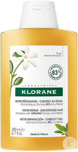 Klorane Shampoing Nutritif Au Tamanu Et Monoï Bio Cheveux Exposés Au Soleil Flacon 200ml