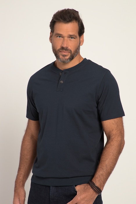 JP 1880 Henley, Bauchfit, Halbarm, Rundhals, bis 8 XL