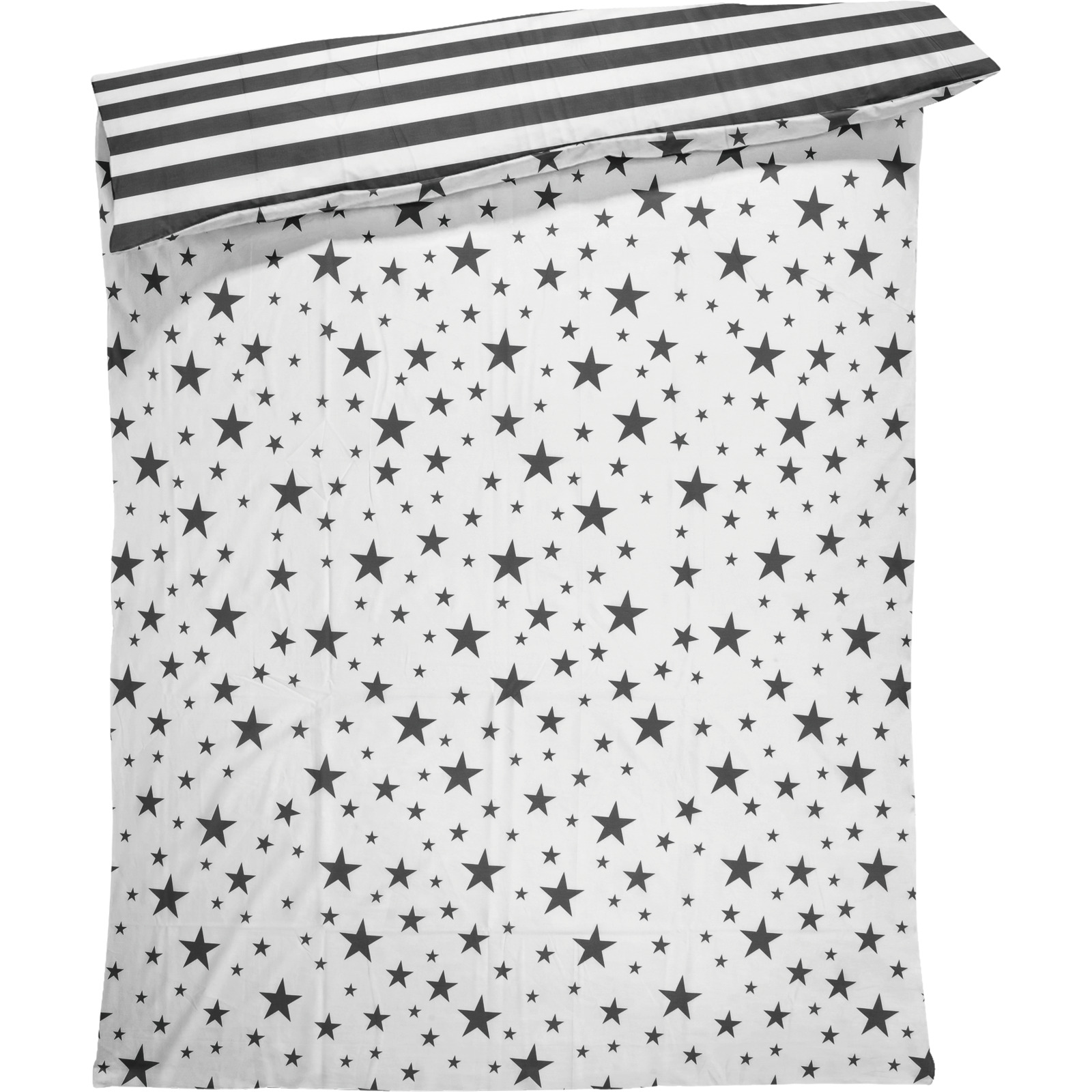Bettwäsche Satin Sterne weiss