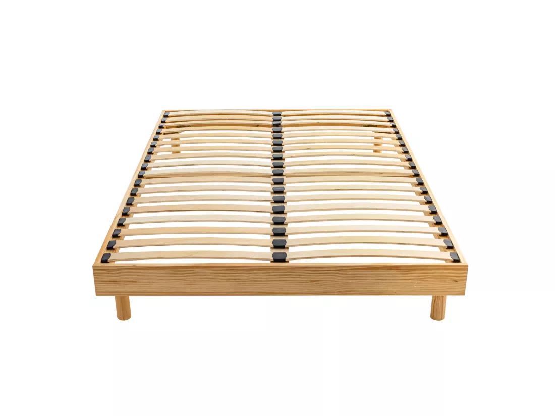 Sommier kit en bois massif naturel 160x200