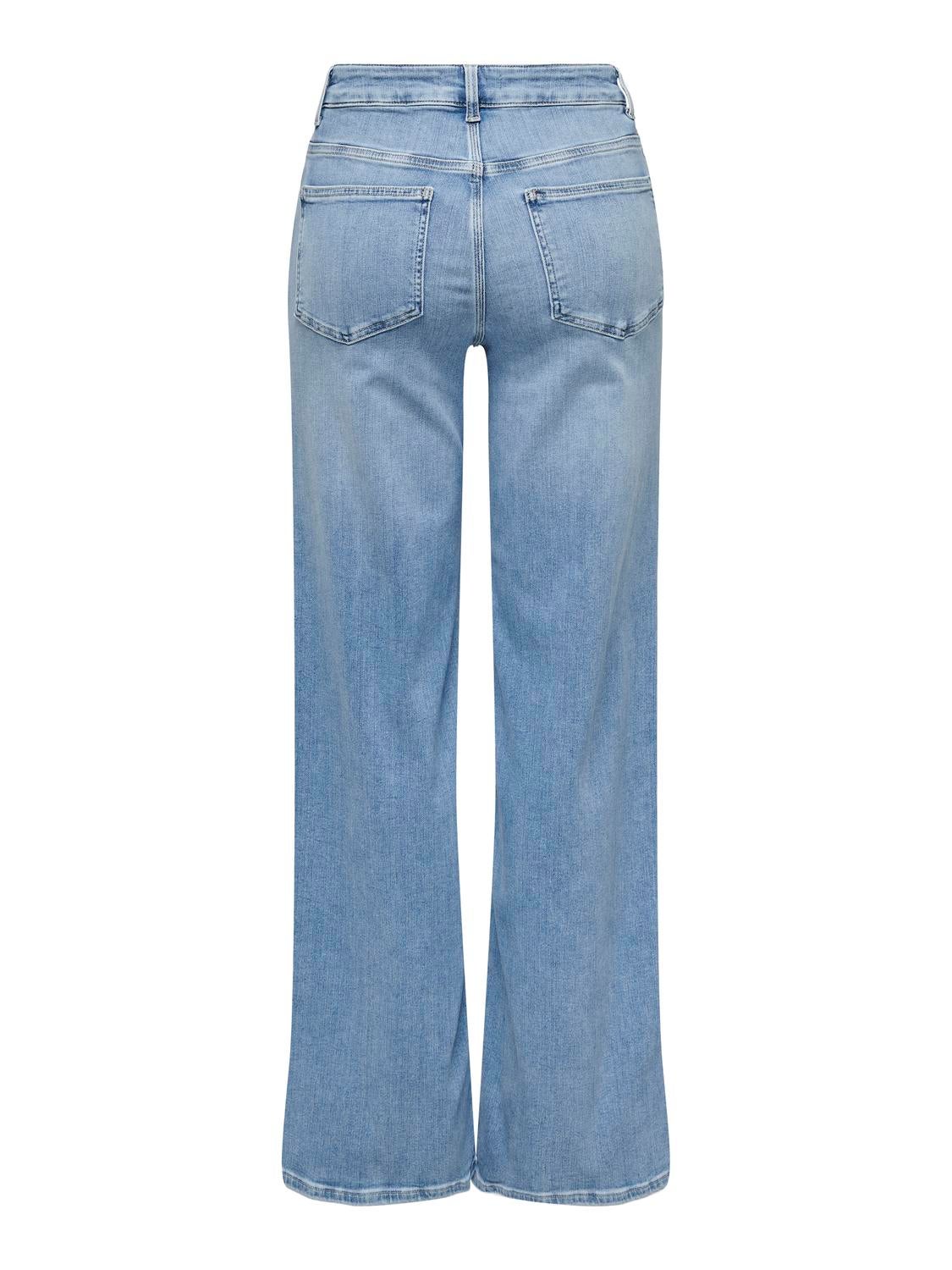 ONLMADISON Hohe Taille Weiter Beinschnitt Jeans Light Blue Denim