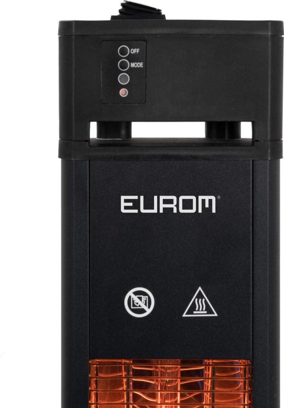 Eurom - Q-Tower 2000 RCD - Terrasverwarmer - Zwart - Elektrisch