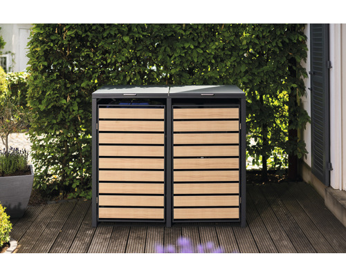 WESTMANN bakkenopbergbox inclusief gasveren en dekseldempers, 132 x 80 x 116 cm, antraciet