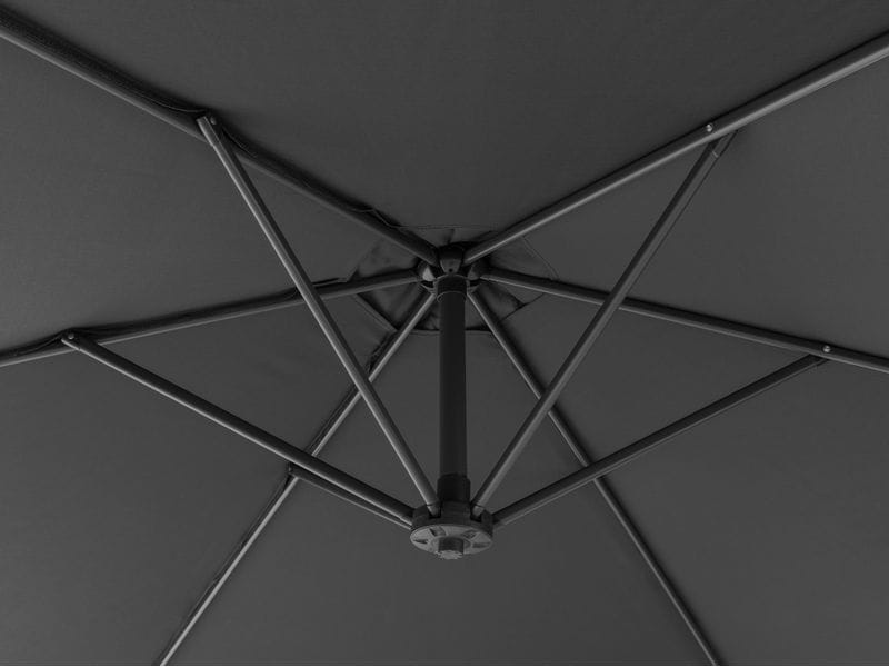COCON Sonnenschirm TR-018 Ø 300 cm, hängend, Grau Eleganter Ampelschirm für heisse Sommertage