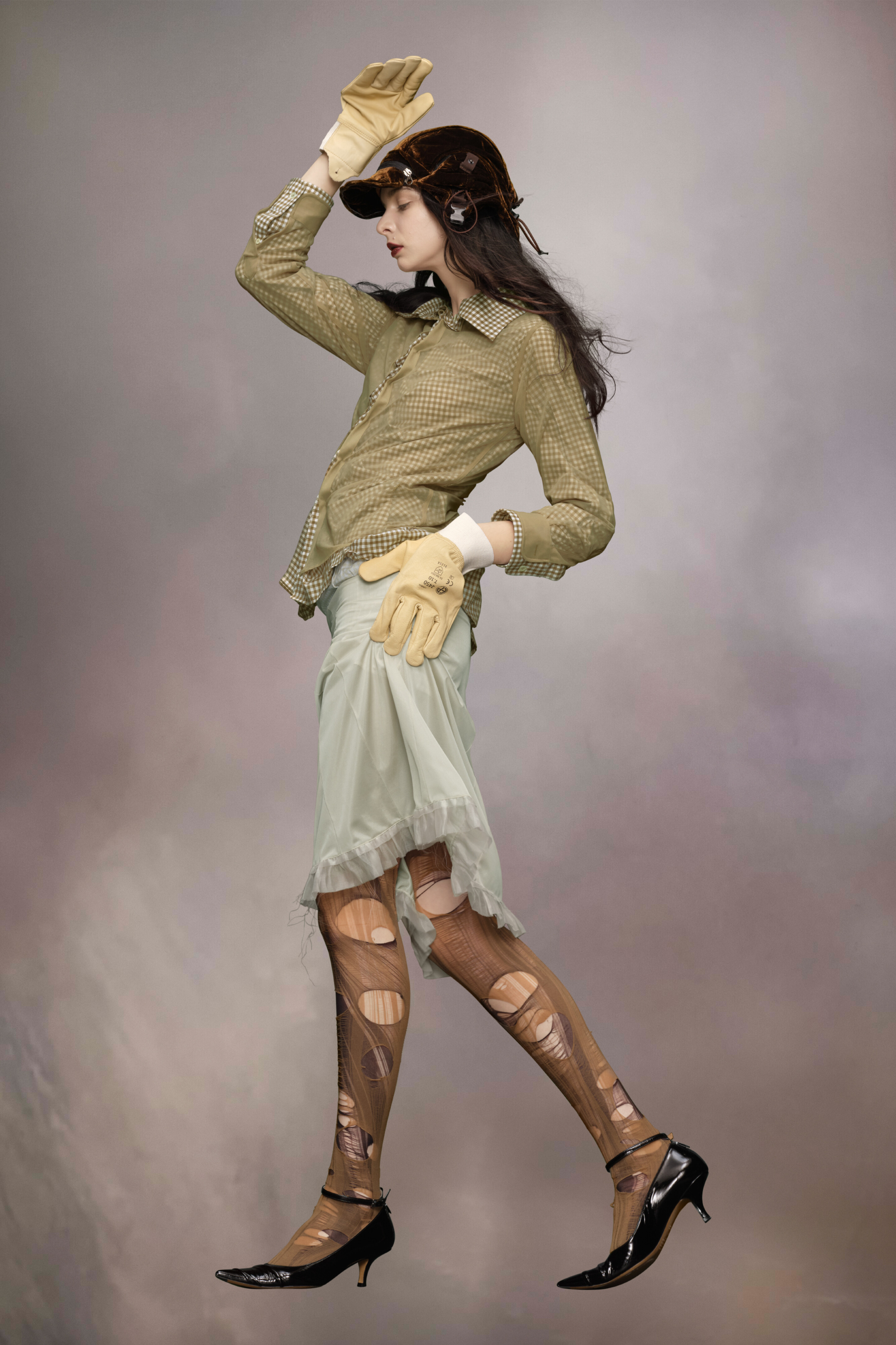 Chemise à superposition Marron