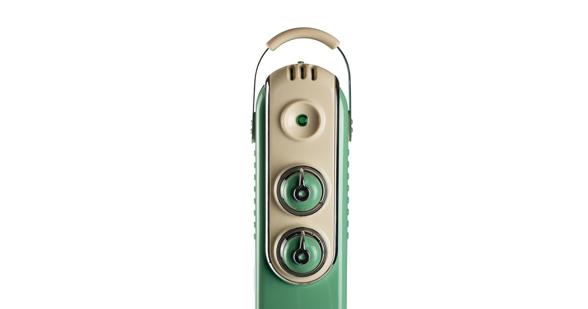 ArieteVintage groene olieradiator 9-elementen  (Groen, 2000 Watt, 3 standen)