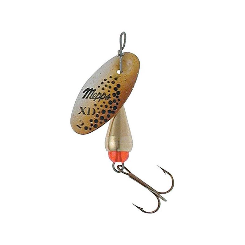 Cuiller Tournante Mepps Xd Tri Fluo Or/Brown
