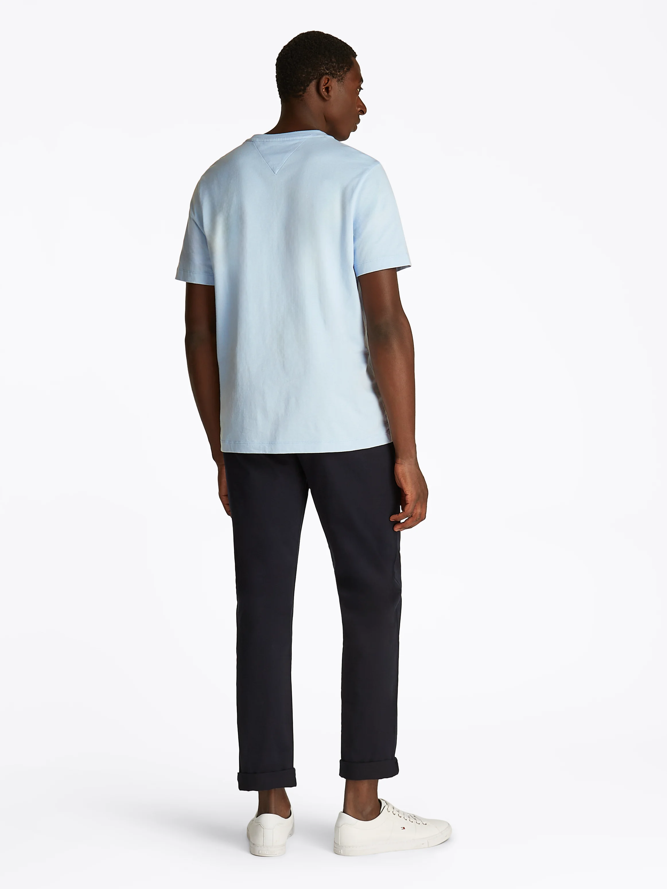 Tee-shirt à col rond en coton | Bleu