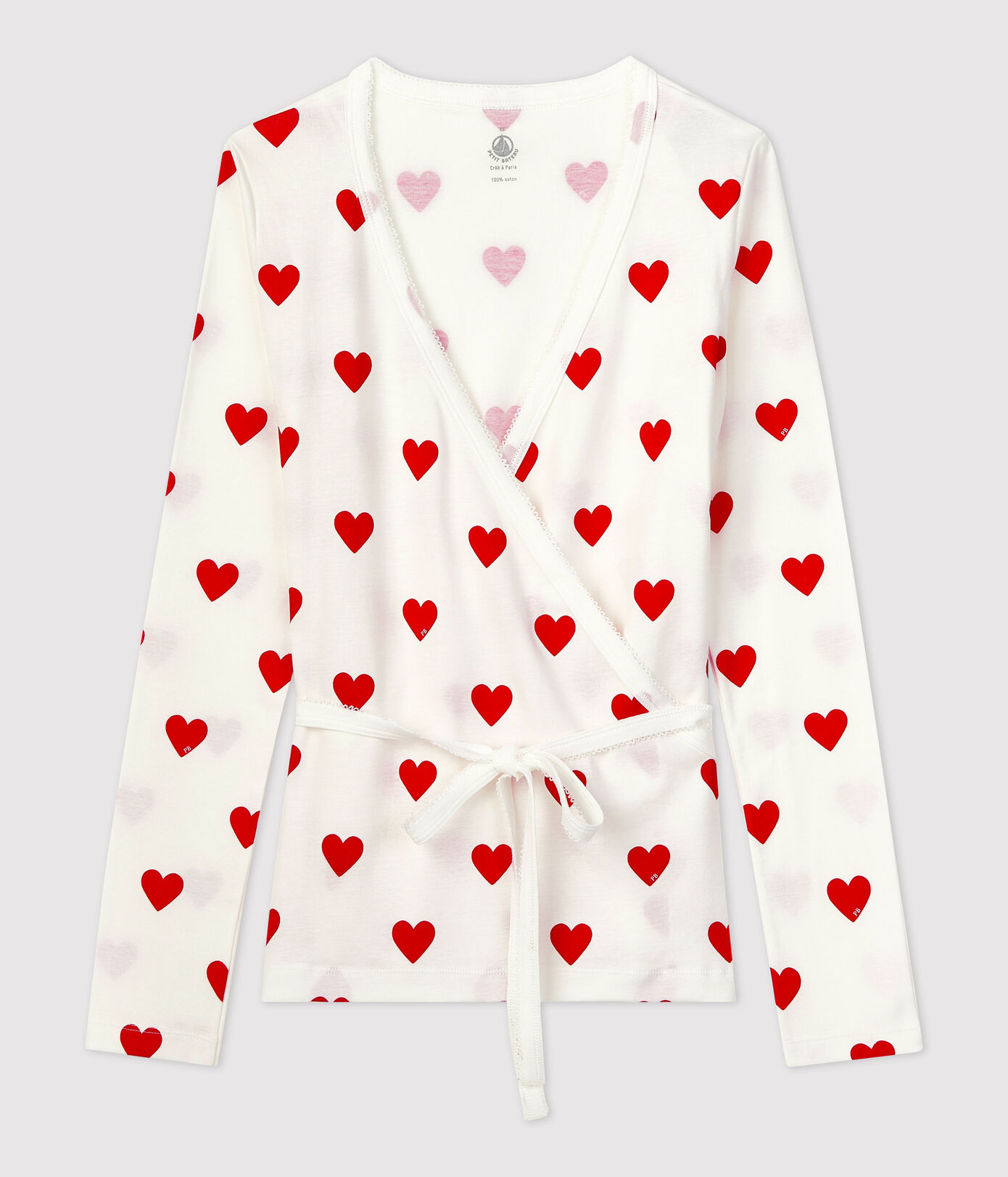 Cache-cœur en coton BIO Femme