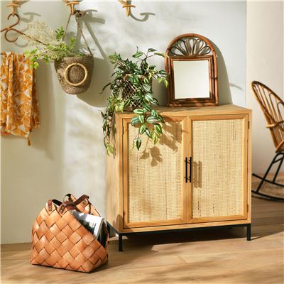 Porte-revues en bois tressé