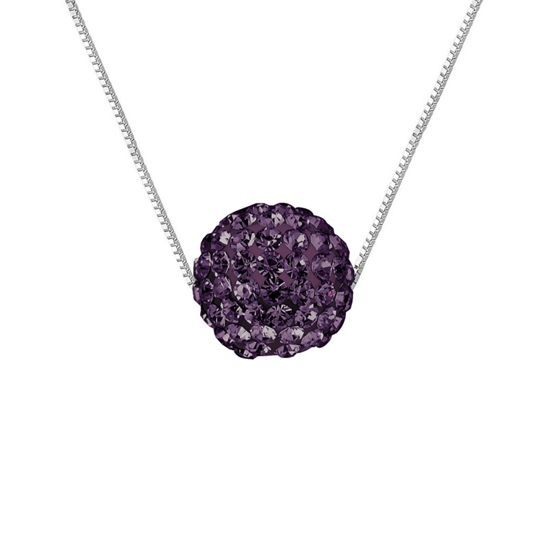 Collier - Cristal noir - Argent 925