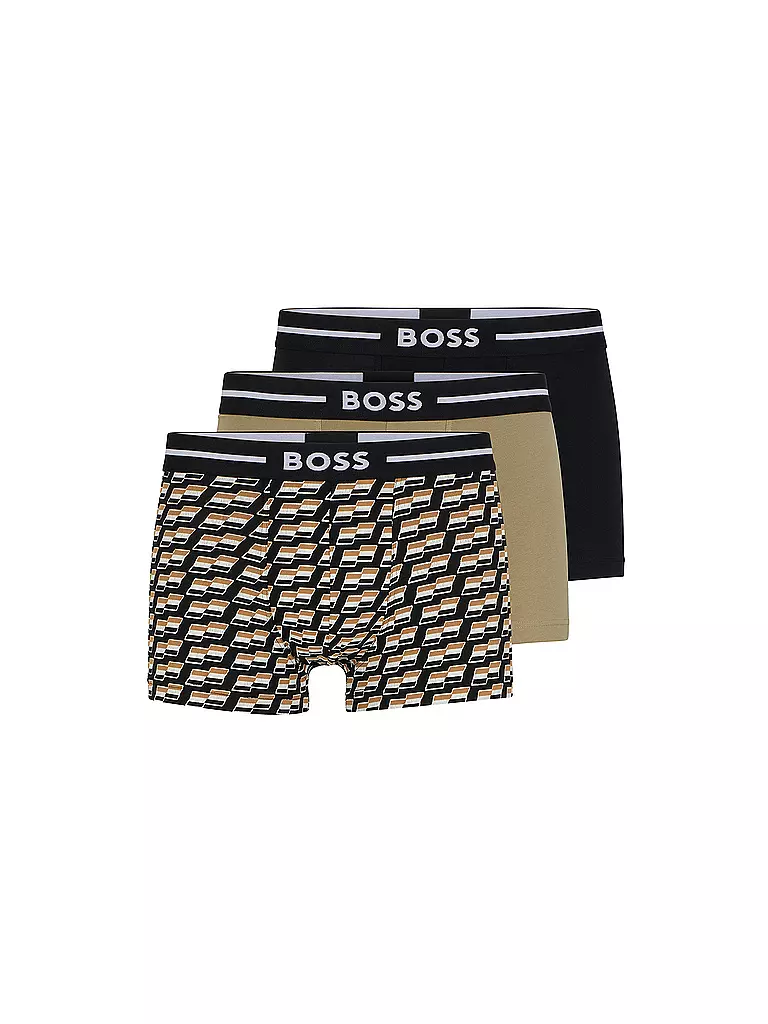 BOSS Pants 3-er Pkg. schwarz olive gemustert schwarz