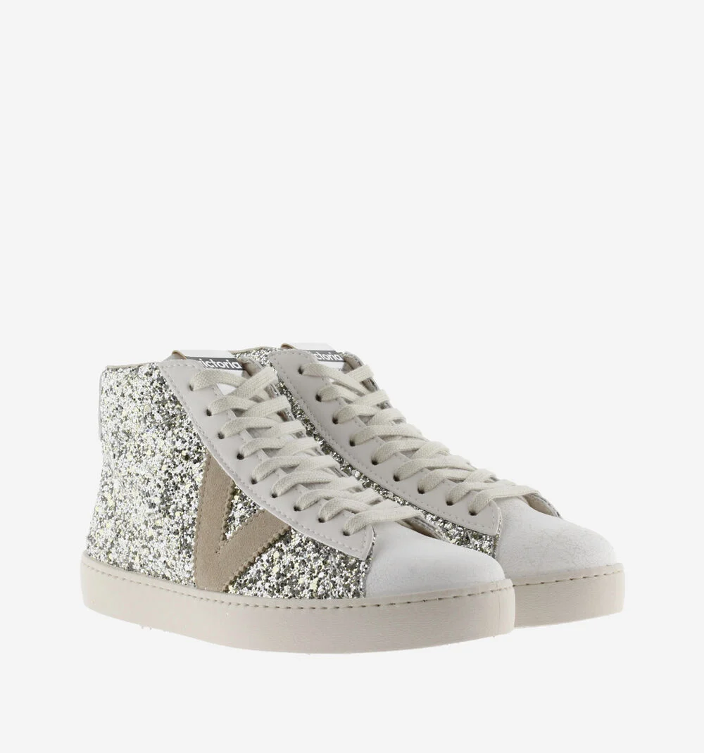 BERLÍN BOTTINE GLITTER & CUIR Bottines femme finition paillettes PLATA