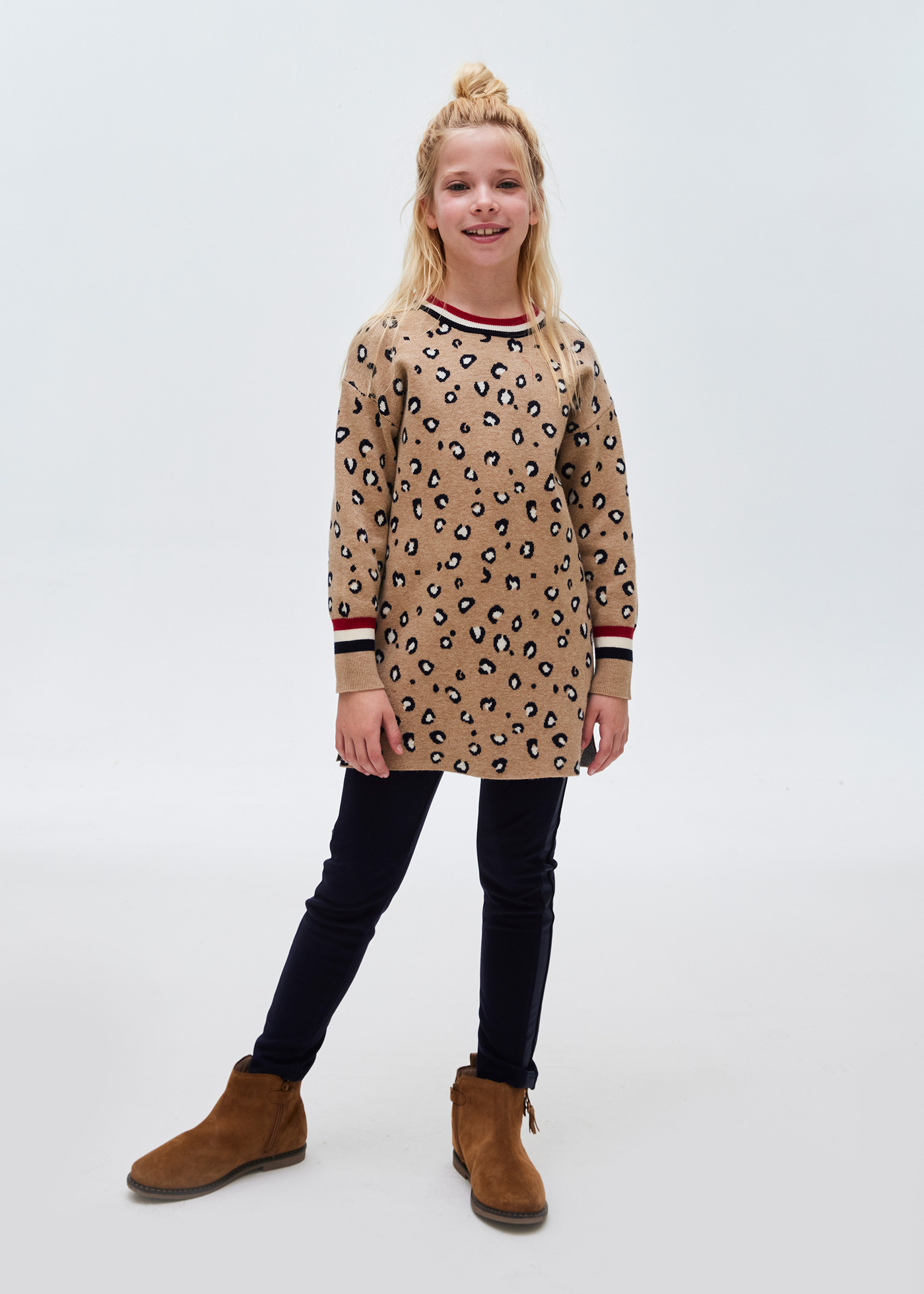Vestido de tricô para menina