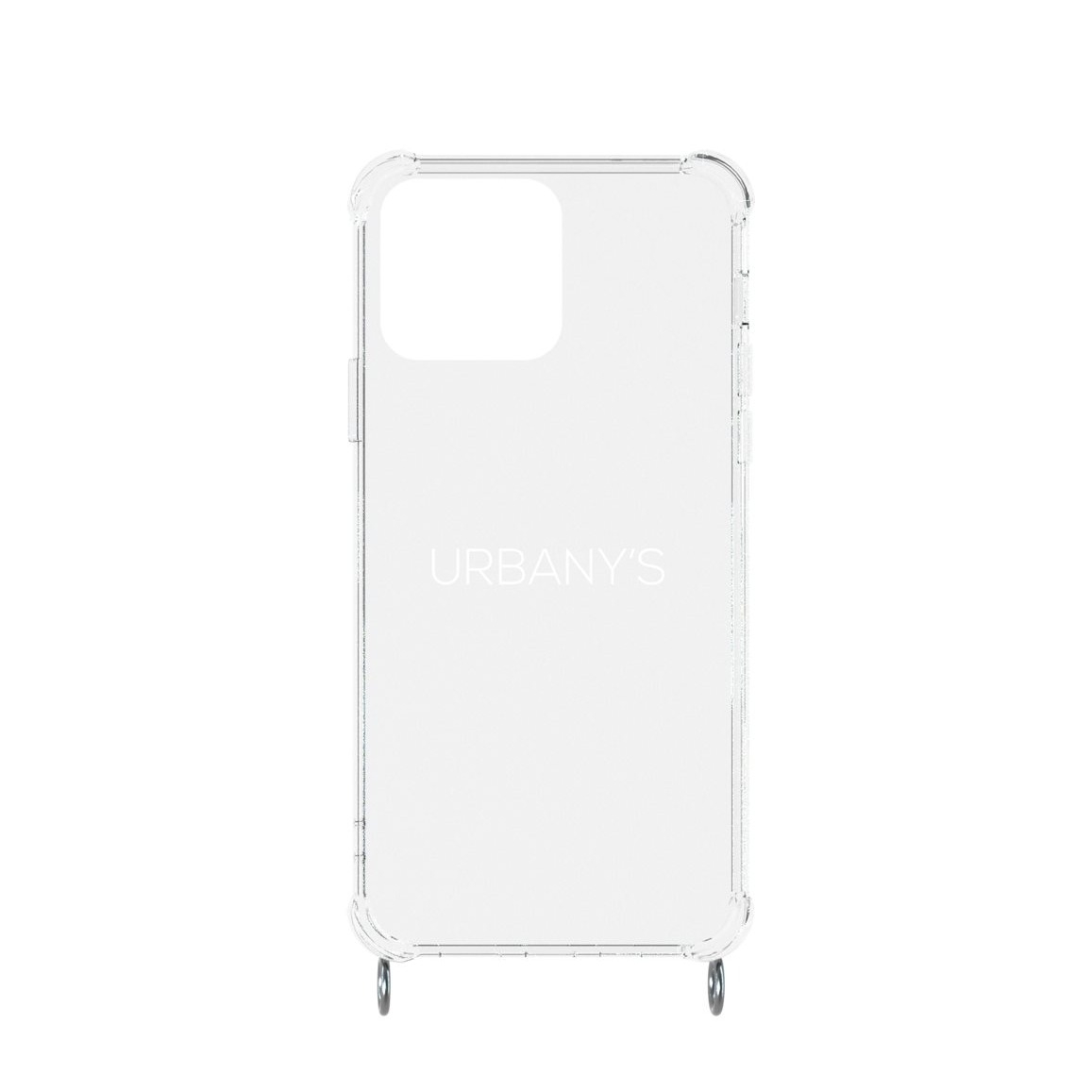 iPhone 15 Pro Necklace Hybrid Hülle Air Cushion Fallschutz mit Ösen (NC-TS-I15P) - Transparent