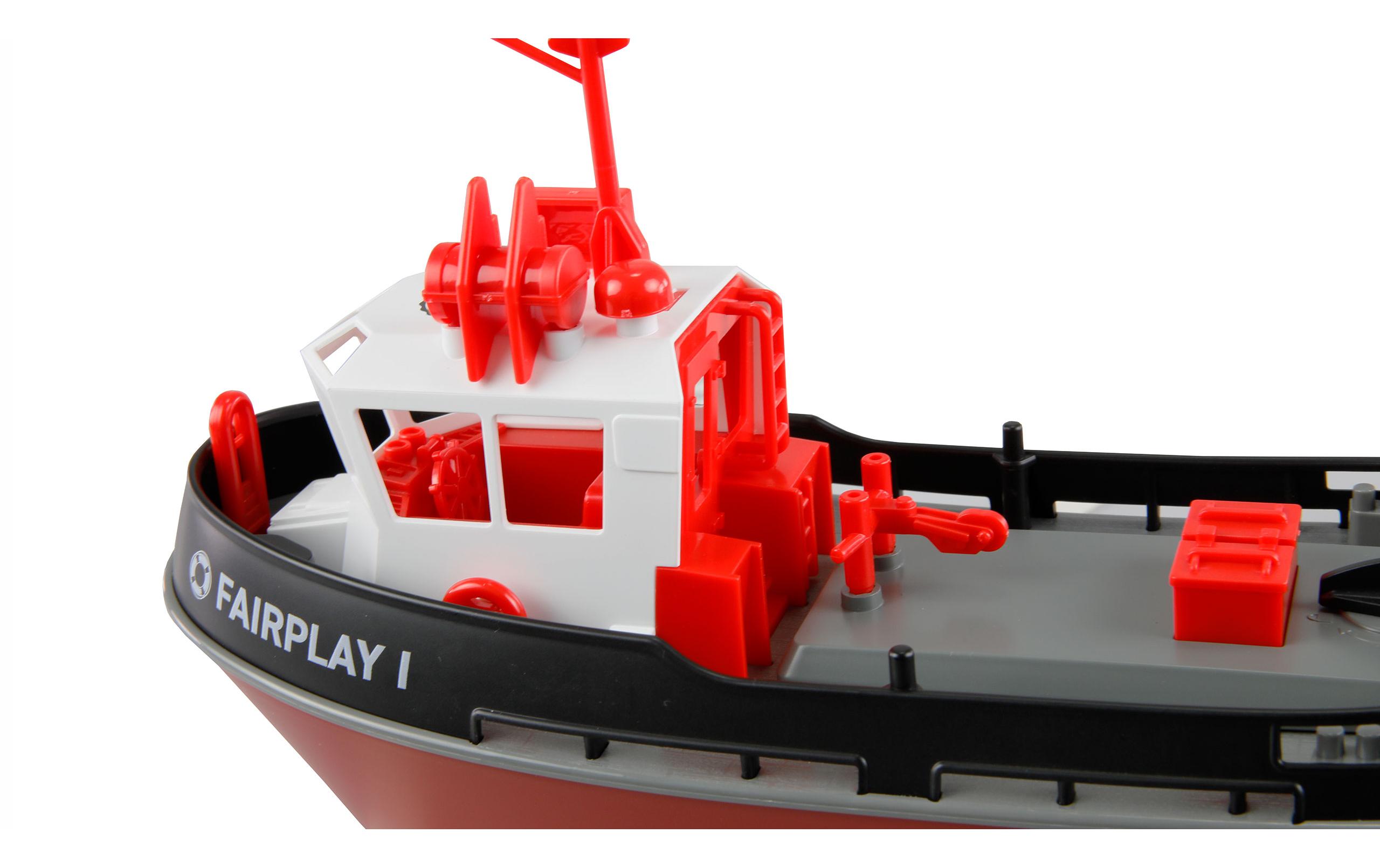 Boot Fairplay I Schlepper Schwarz, RTR, 1:722-Motoriges ferngesteuertes Boot