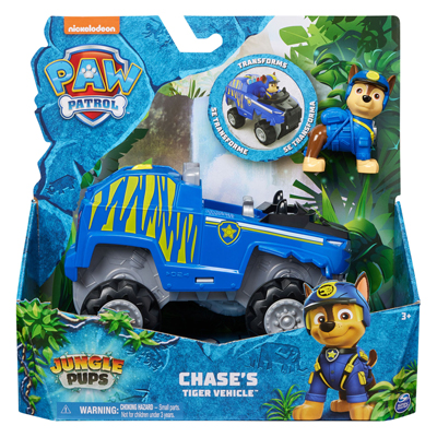 PAW Patrol Jungle Pups Voertuig Speelfiguur - Chase Tiger
