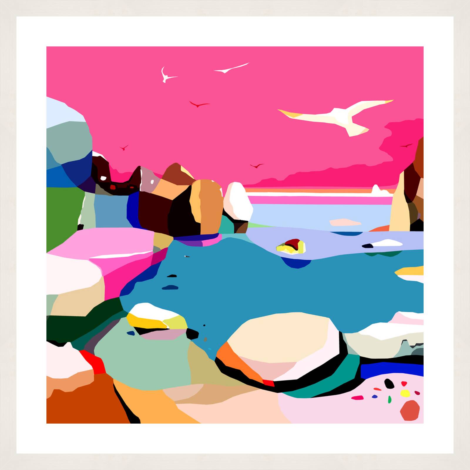 Seagulls by Alejos Lorenzo Vergara - Limited Edition. Edition of: 150. Signed.