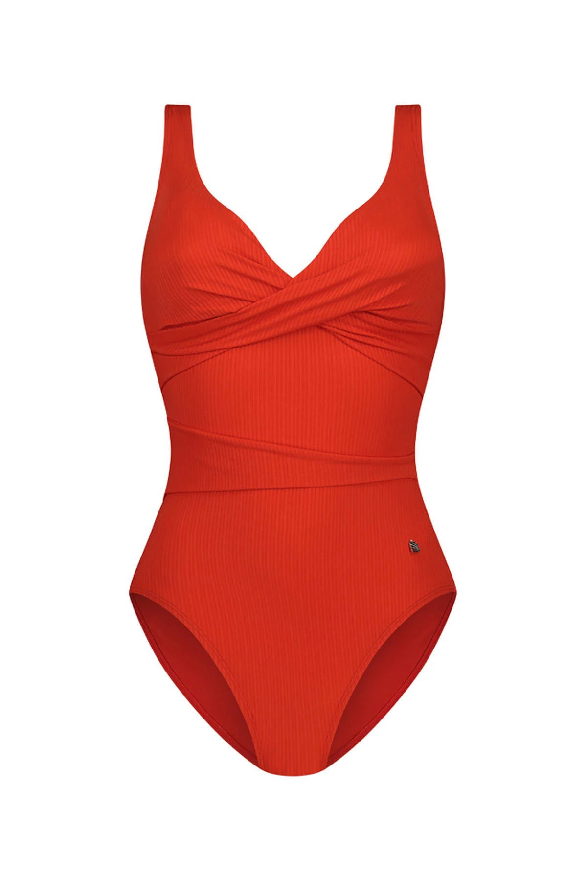 Beachlife badpak met ribstructuur rood