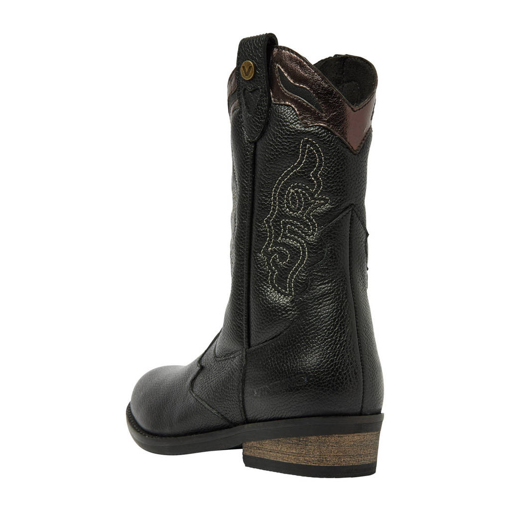 Vingino Chloeleren cowboylaarzen zwart