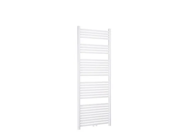 Thermrad Tone håndklæderadiator 936W, Rundt strålingsrør og samler, 6 tilslutninger, hxl 1800x550mm, hvid RAL9016