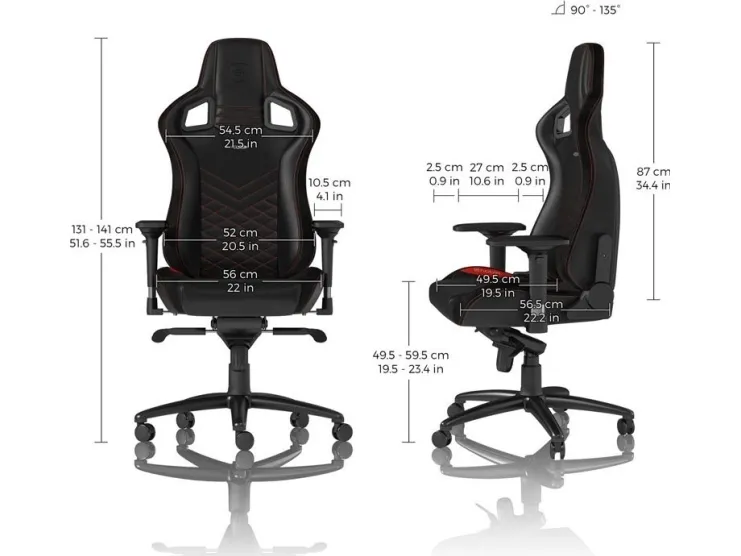 noblechairs EPIC Gaming Stol- sort/rød