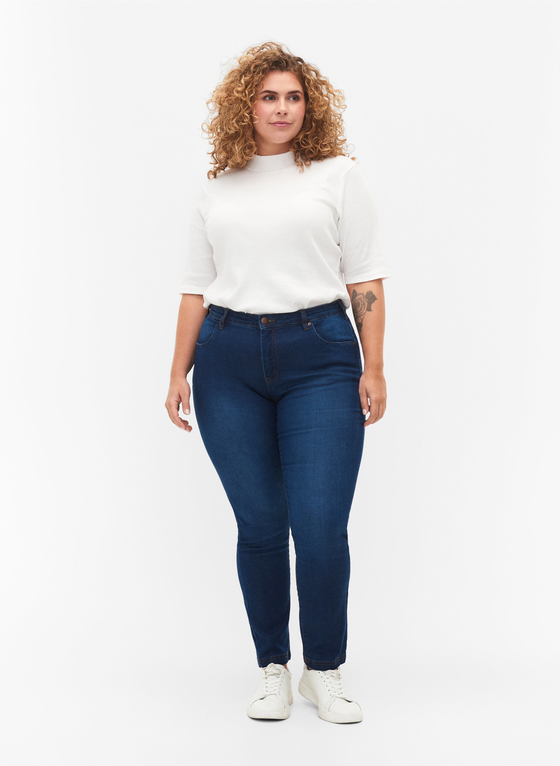 Slim fit Emily jeans med normal talje