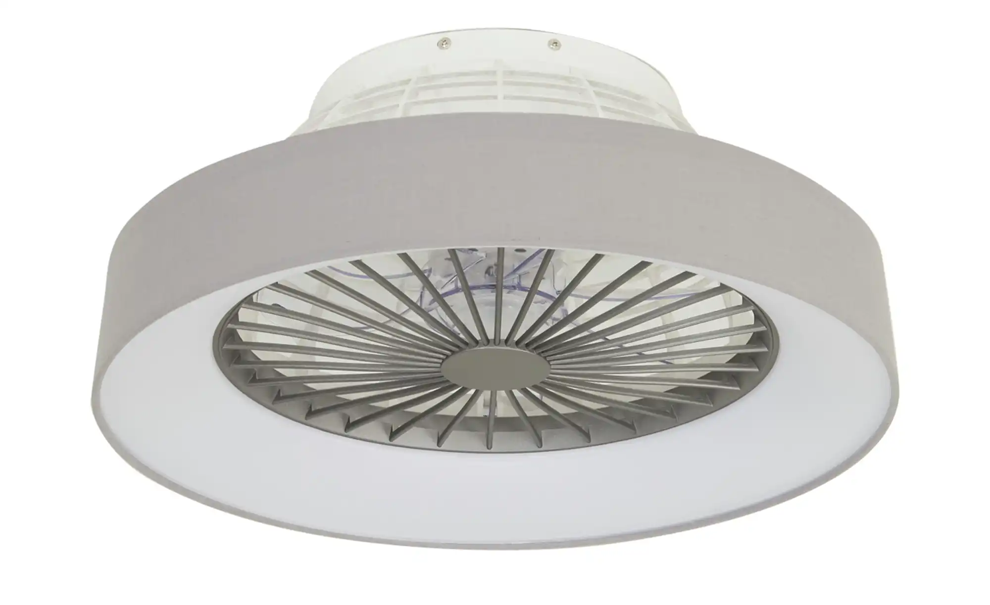 Trio Deckenventilator mit Stoffschirm in grau