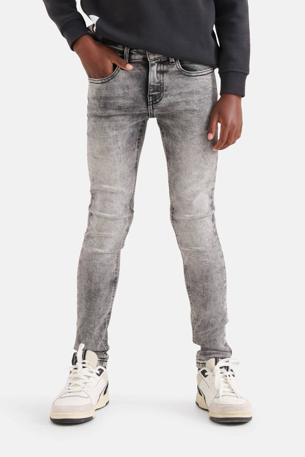Shoeby skinny jeans grijs stonewashed