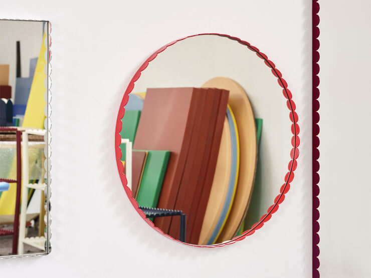 Hay Arcs Mirror-Round-Red Red