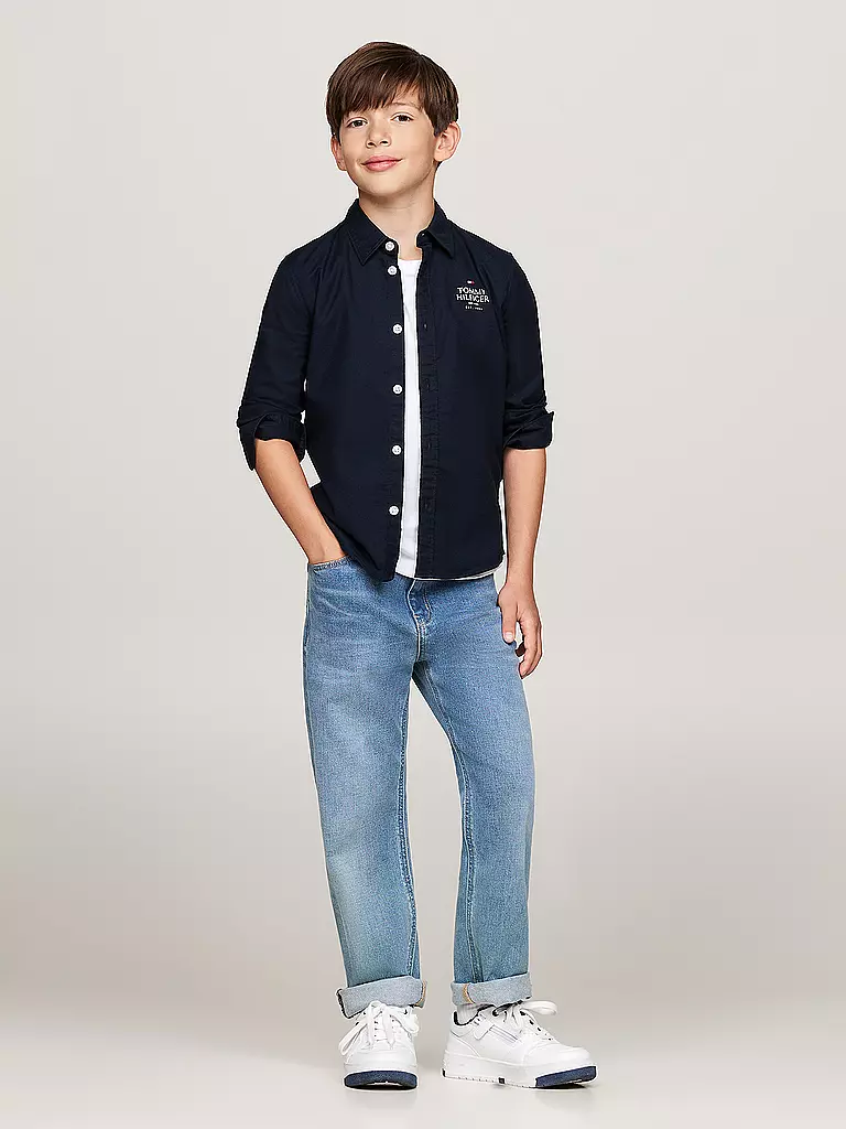 TOMMY HILFIGER Jungen Hemd  dunkelblau