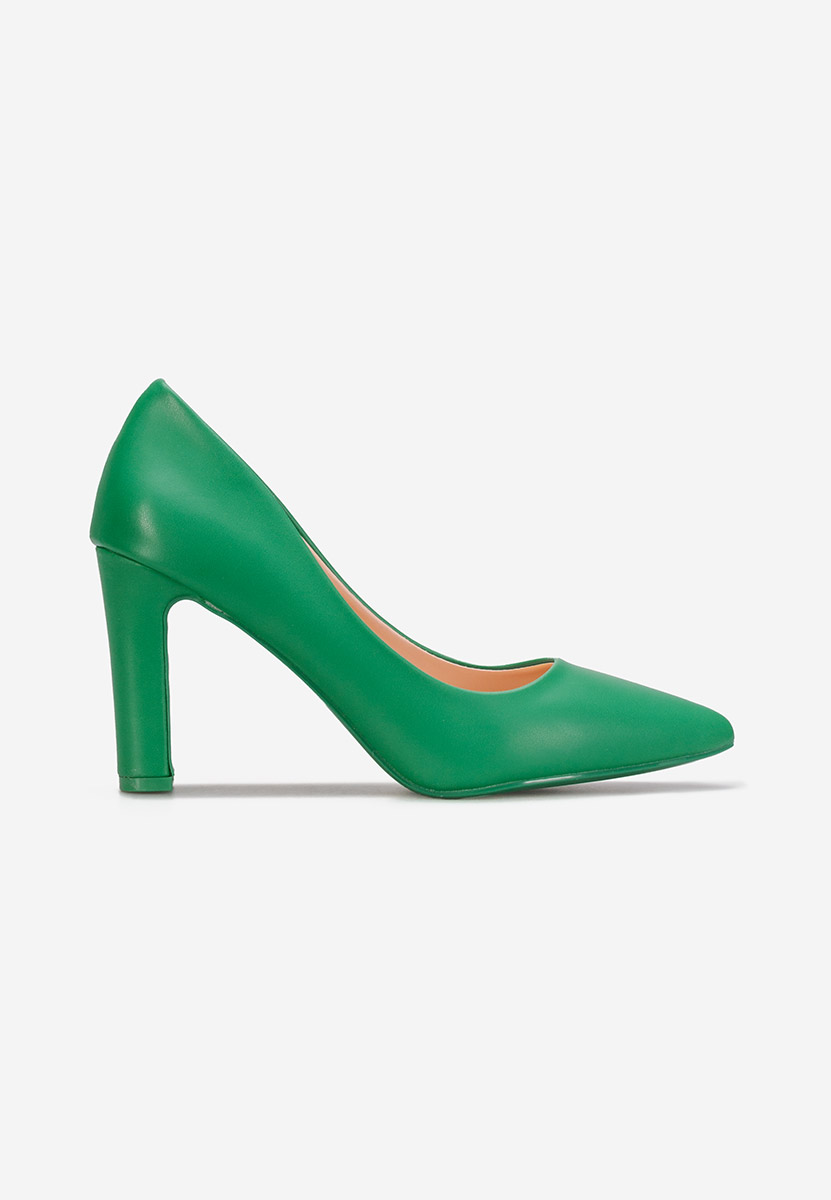 Chaussures à talon épais vert Devina V3
