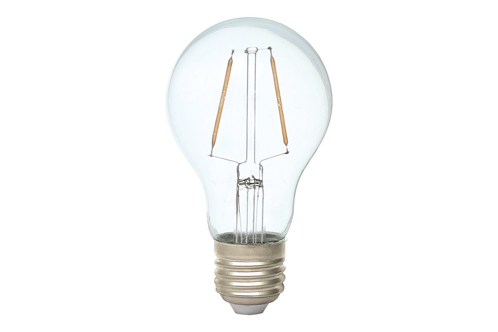 Normal LED-lyspære E27 Klart glass med E27-sokkel og varmhvitt lys. Dimbar. 180lm.