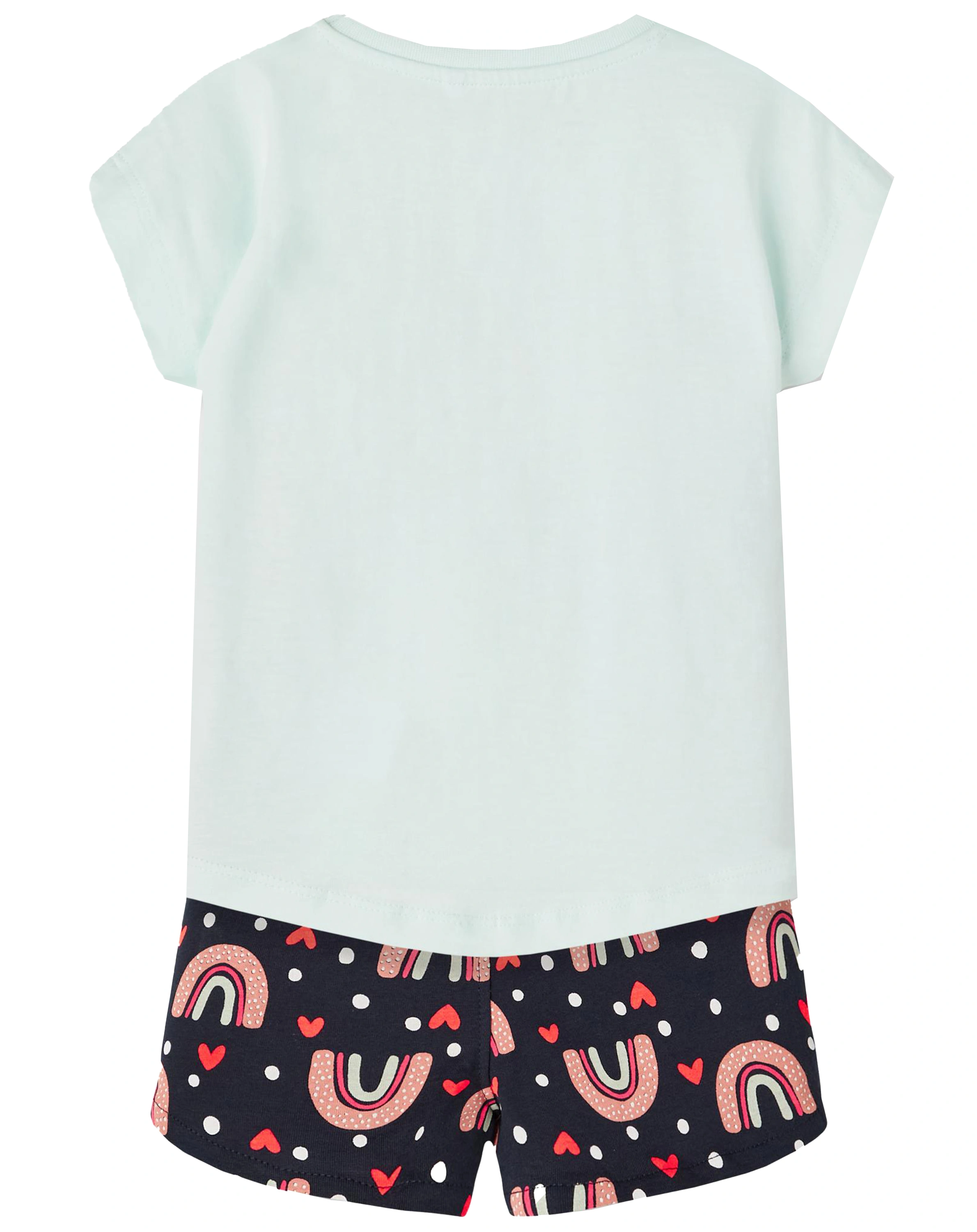 T-Shirt NMFVIGEA RAINBOW mit Shorts in glacier