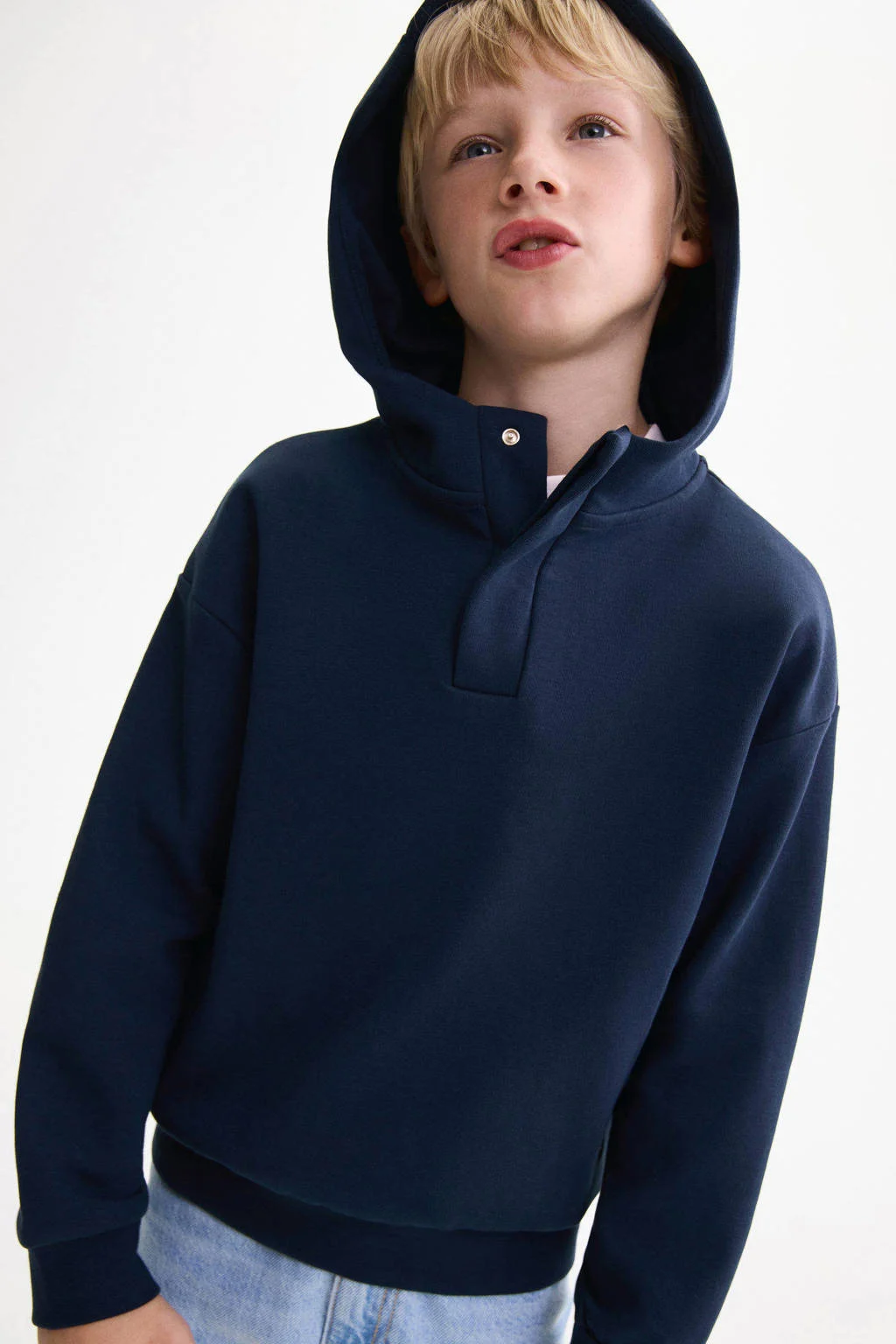 Mango Kids hoodie donkerblauw