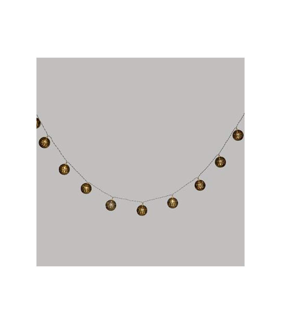 Guirlande Lumineuse Led 10 Boules 165cm Or
