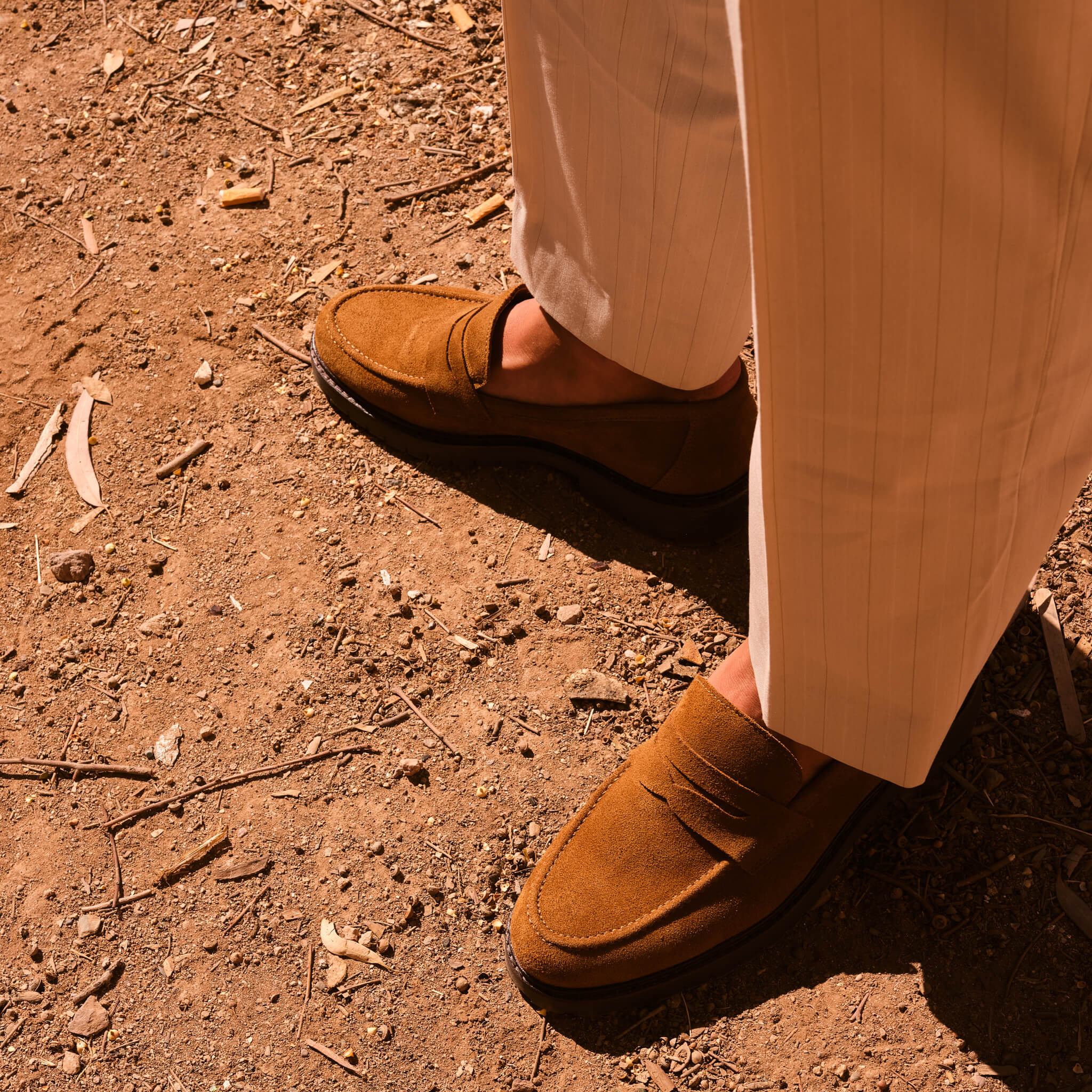 Mika-Mocassin en veau velours cognac