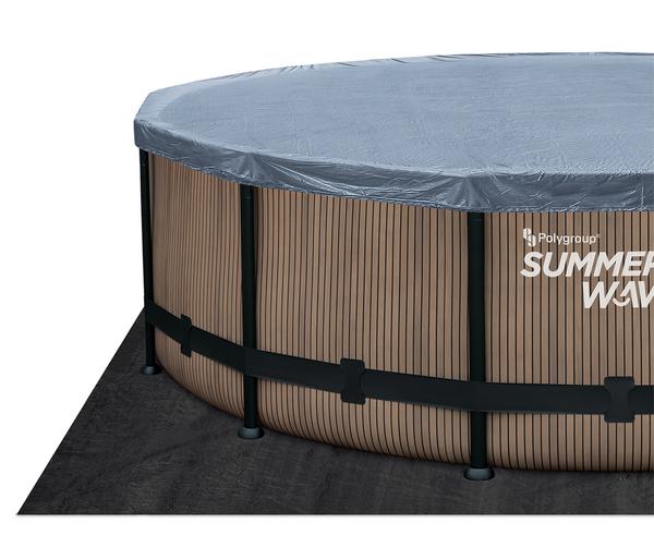 Summer Waves Frame Pool Elite, teak, rund