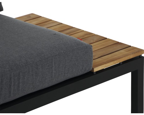 Linkermodule Alvida textielstof 2-zits mat-antraciet