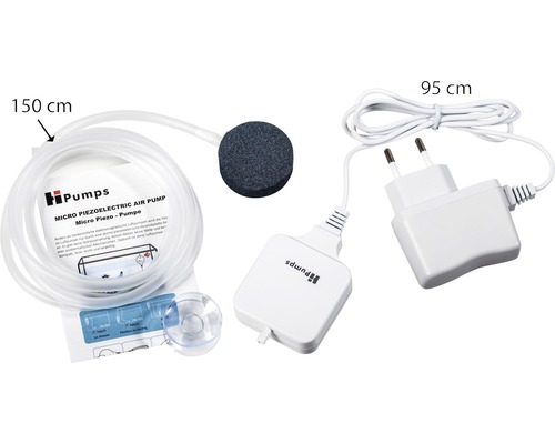 Nano Piezo luchtpomp, vierkant, 18 l/u, wit